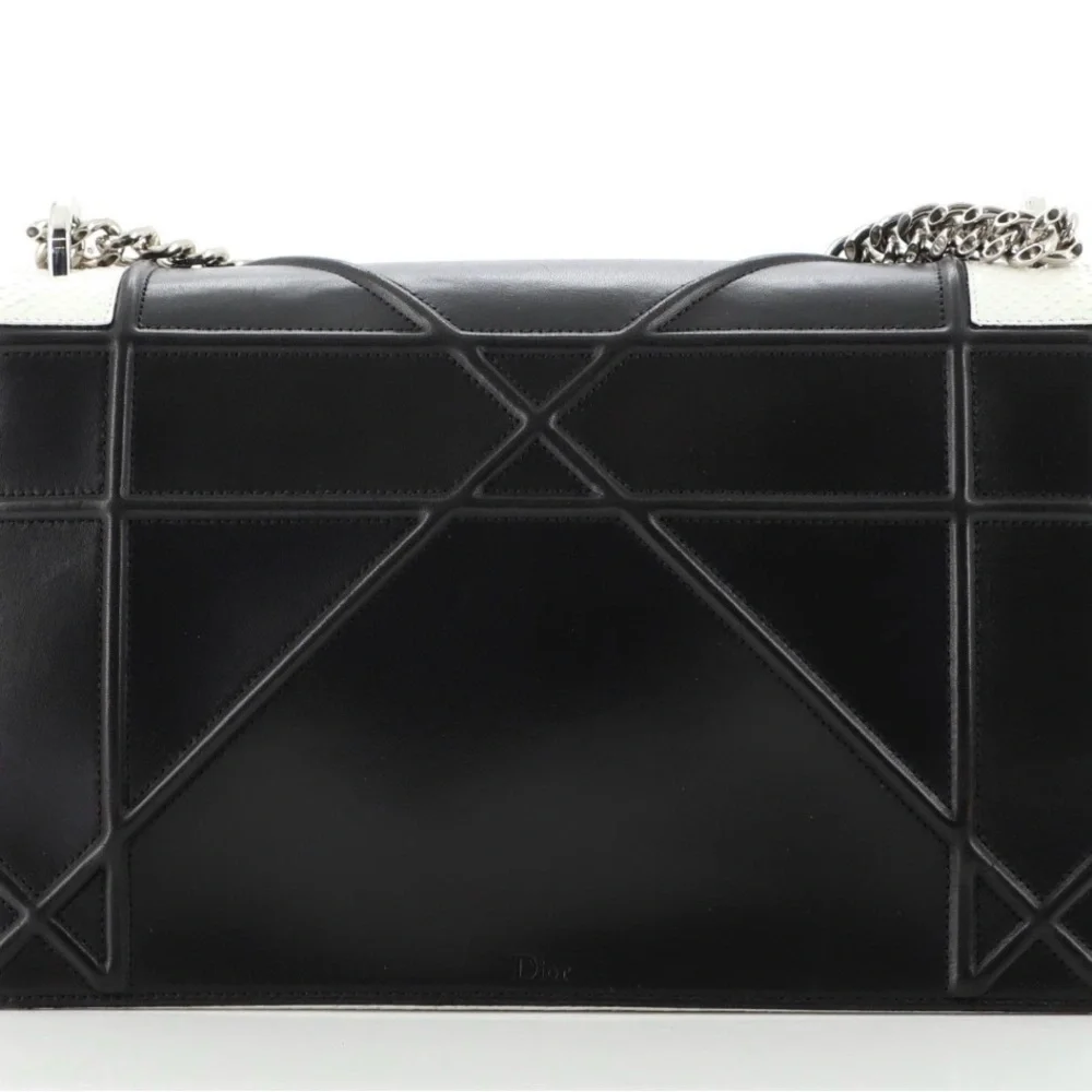 ✨💎RARE💎✨PYTHON DIOR DIORAMA MEDIUM BAG W/ DUSTY & GIFT. - Picture 6 of 14